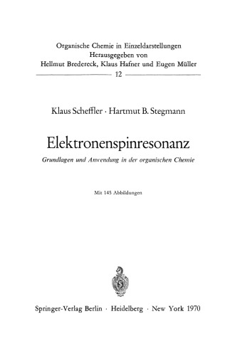 Elektronenspinresonanz: Grundlagen und Anwendung in der organischen Chemie