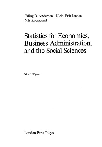 Statistics for Economics, Business Administration, and the Social Sciences