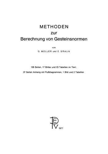Methoden zur Berechnung von Gesteinsnormen