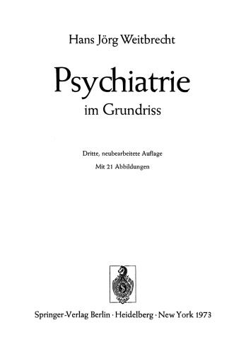 Psychiatrie im Grundriss