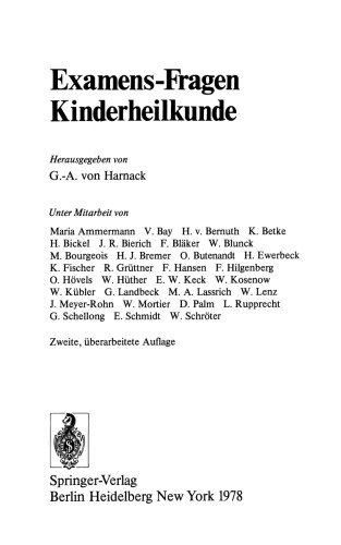 Examens-Fragen Kinderheilkunde