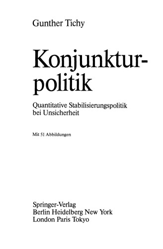 Konjunkturpolitik: Quantitative Stabilisierungspolitik bei Unsicherheit