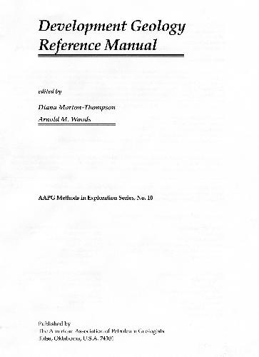 Development Geology Reference Manual