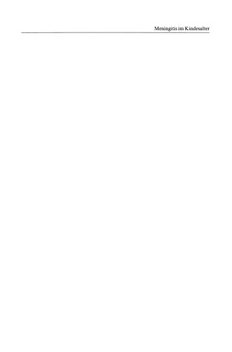 Meningitis im Kindesalter und Neugeborenensepsis