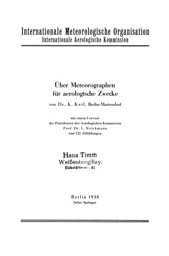 Über Meteorographen für aerologische Zwecke