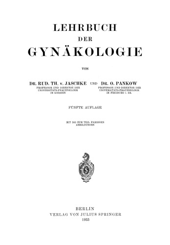 Lehrbuch der Gynäkologie