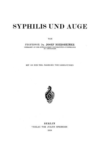 Syphilis und Auge