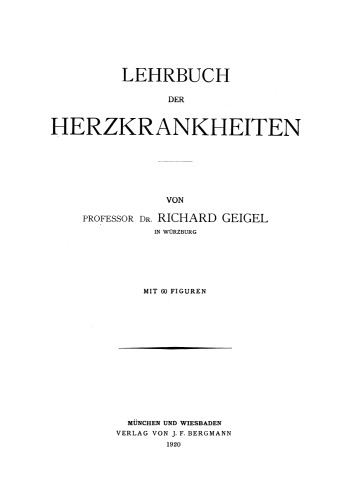 Lehrbuch der Herzkrankheiten