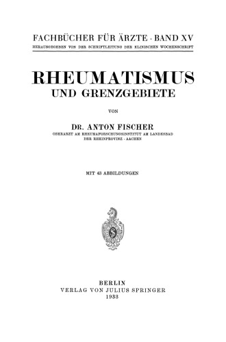 Rheumatismus und Grenzgebiete