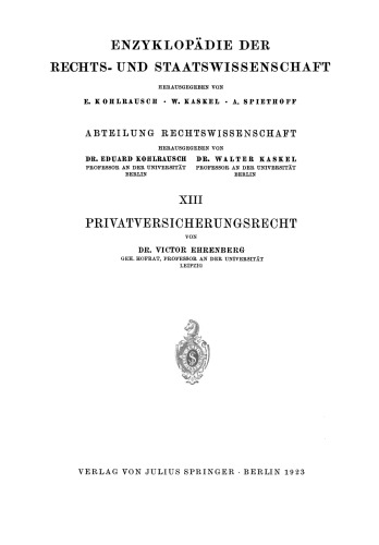 Privatversicherungsrecht