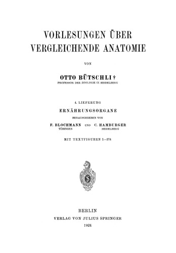 Vorlesungen Über Vergleichende Anatomie: 6. Lieferung Atemorgane