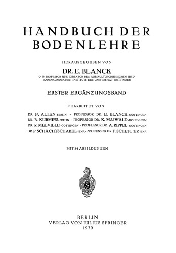 Handbuch der Bodenlehre