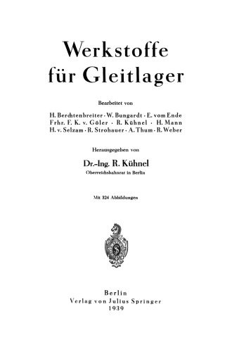 Werkstoffe für Gleitlager