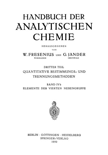 Elemente der Vierten Nebengruppe