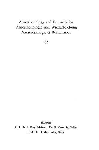 Planung, Organisation und Einrichtung von Intensivbehandlungseinheiten am Krankenhaus: Bericht über das Symposion der Deutschen Gesellschaft für Anaesthesie und Wiederbelebung in Verbindung mit dem Deutschen Krankenhausinstitut e. V. Düsseldorf und dem Institut für Krankenhausbau der Technischen Universität Berlin vom 15. und 16. November 1968 in Nürnberg