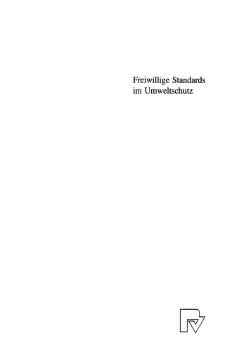 Freiwillige Standards im Umweltschutz