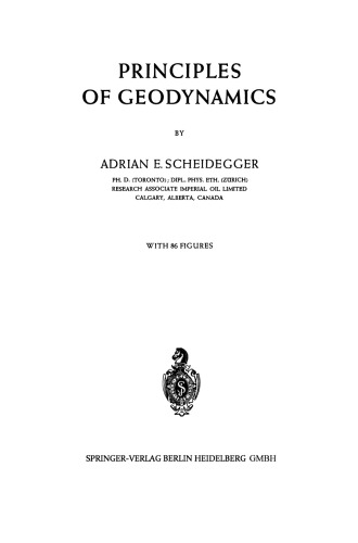 Principles of Geodynamics