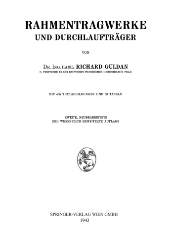 Rahmentragwerke und Durchlaufträger