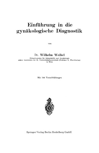 Einführung in die gynäkologische Diagnostik