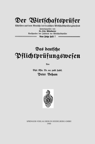 Das deutsche Pflichtprüfungswesen