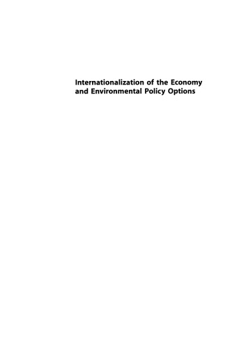 Internationalization of the Economy and Environmental Policy Options