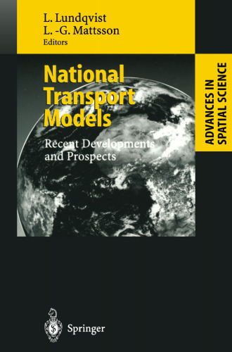 National Transport Models: Recent Developments and Prospects
