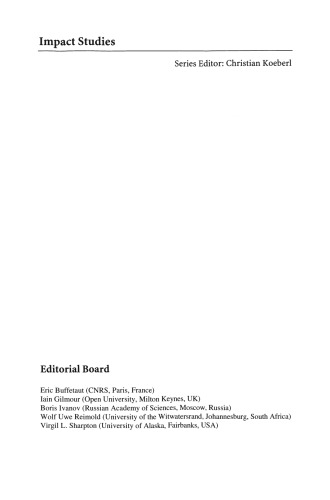 Impacts in Precambrian Shields