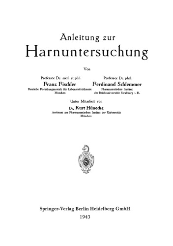 Anleitung zur Harnuntersuchung