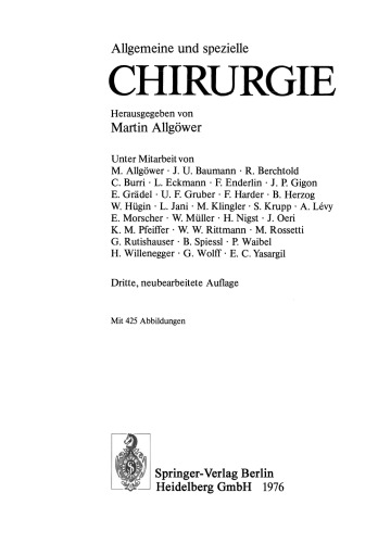 Allgemeine und spezielle Chirurgie