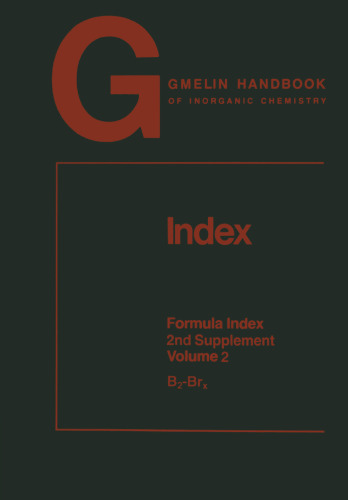 Index: Formula Index 2nd Supplement Volume 2