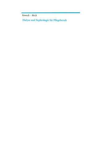 Dialyse und Nephrologie für Pflegeberufe