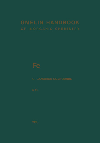 Fe Organoiron Compounds Part B14: Mononuclear Compounds 14
