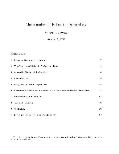 Mathematics of reflection seismology