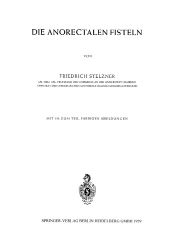 Die Anorectalen Fisteln