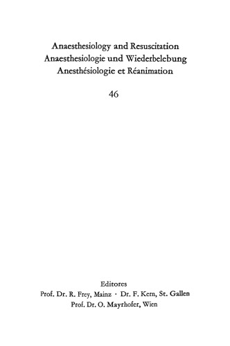 Veränderungen des Wasser- und Elektrolythaushaltes durch Osmotherapeutika