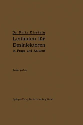 Leitfaden für Desinfektoren in Frage und Antwort