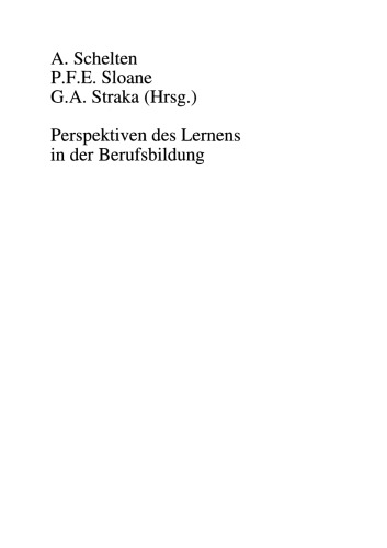 Perspektiven des Lernens in der Berufsbildung: Forschungsberichte der Frühjahrstagung 1997