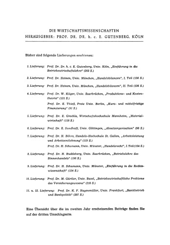 Bankbetrieb und Bankpolitik