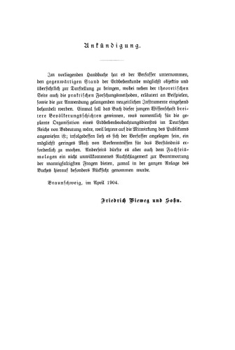 Handbuch der Erdbebenkunde