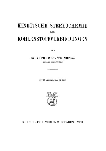 Kinetische Stereochemie der Kohlenstoffverbindungen