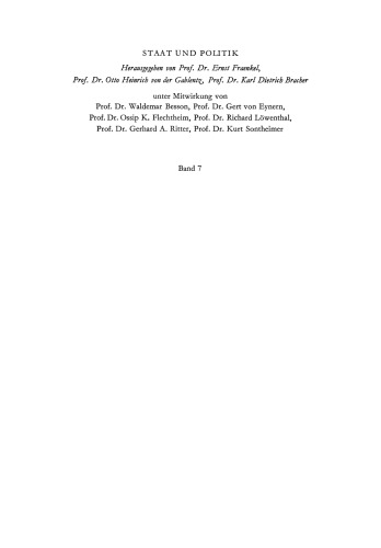 Parteien und Verbände: Eine Studie über ihren Aufbau, ihre Verflechtung und ihr Wirken in Schleswig-Holstein 1945–1958