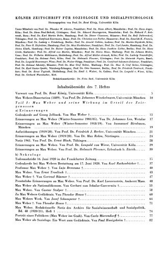 Max Weber zum Gedächtnis: Materialien und Dokumente zur Bewertung von Werk und Persönlichkeit
