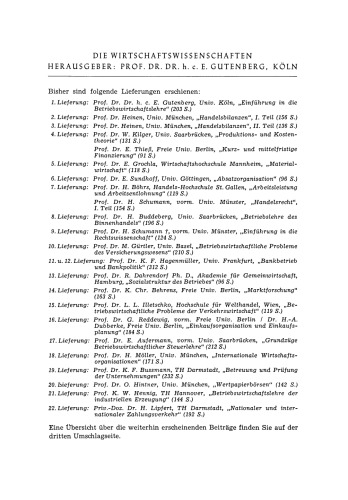 Betriebswirtschaftliche Probleme der Verkehrswirtschaft