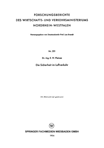 Die Sicherheit im Luftverkehr