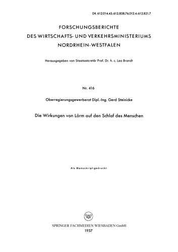 Die Wirkungen von Lärm auf den Schlaf des Menschen