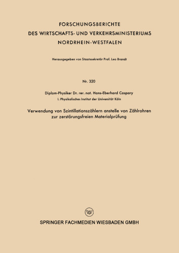 Verwendung von Szintillationszählern anstelle von Zählrohren zur zerstörungsfreien Materialprüfung