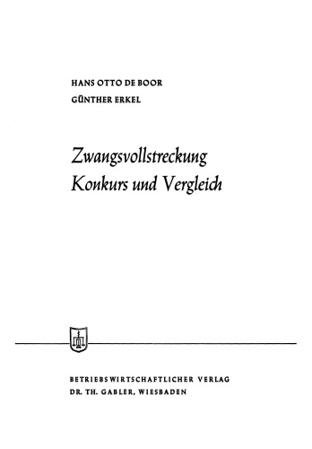 Zwangsvollstreckung Konkurs und Vergleich