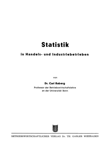 Statistik in Handels- und Industriebetrieben