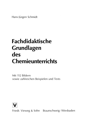 Fachdidaktische Grundlagen des Chemieunterrichts