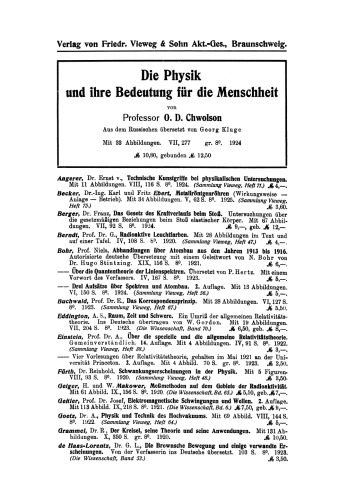 Die Evolution des Geistes der Physik 1873–1923